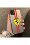 Samsung Galaxy A03 Compatible Silicone Edge Hard Back Anti-Fall Phone Case Ferrari Patterned