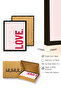 Black Wooden Framed Retro Painting - Love Pop Art |   Huhu2659 - Single Table Black Frame - 3
