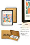 Black Wooden Framed Retro Painting - Pastel Botanical Floral Pattern |   Huhu2569 - Single Table Black Frame - 3