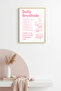 Natural Wood Framed Retro Painting - Gratitude Themed Abstract Art |   Huhu2836 - Single Table Natural Wood Frame