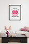 Black Wooden Framed Retro Heart-Themed Painting - Message of Moral Support |   Huhu2737 - Single Table Black Frame