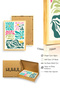 Natural Wood Framed Vivid Floral Retro Painting - Abstract Patterns |   Huhu2602 - Single Table Natural Wood Frame - 3