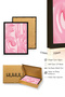 Pink Letter Painting with Black Wood Frame - Modern Pop Art Print |   Huhu1785 - Single Table Black Frame - 3