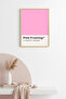 Natural Wood Framed Retro Painting - Pink Tones |   Huhu2085 - Single Table Natural Wood Frame