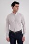 Men's Slim Fit Beige Shirt g 1598 - 4