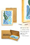 Natural Wood Framed Retro Floral Painting - Abstract Floral Pattern |   Huhu2708 - Single Table Natural Wood Frame - 3