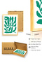 Natural Wood Framed Tropical Leaf Painting - Botanical Green Pattern |   Huhu2268 - 3