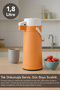 1.8 Lt Glass Inner Chamber Thermos - Portable Seaside Picnic Tea Water Thermos with Handle Orange - 2