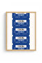 Natural Wood Framed Retro Movie Ticket Table - Film Themed |   Huhu2394 - Single Table Natural Wood Frame - 2