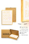 Natural Wood Framed Retro Minimalist Painting - Yellow Text Design |   Huhu2367 - Single Table Natural Wood Frame - 3