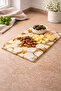Glass Cutting Board and Presentation Table 4mm Tempered White Gold Honeycomb Marble Look 30X40 - 2