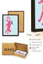Black Wooden Framed Retro Lion Cub Painting - Animal Portrait |   Huhu2614 - Single Table Black Frame - 3
