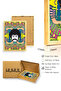 Natural Wood Framed Vibrant Geometric Painting - Pop Art Patterned |   Huhu2011 - 3