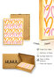 Natural Wood Framed Retro Painting - Heart Pattern Pop Art |   Huhu2200 - Single Table Natural Wood Frame - 3