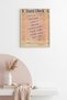 Natural Wood Framed Vintage Retro Painting - Motivational Quote Diner Check |   Huhu2570 - Single Table Natural Wood Frame