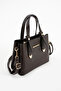 Black Women's Hand and Shoulder Bag Stylish Design Handbag with Adjustable Strap - 2