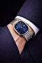 Men's Wristwatch Silver Color Navy Blue Dial Calendar Sport & Classic Gift Boxed - 2