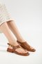 Women's Gold Buckle Flip-Flop Casual Sandals - 2
