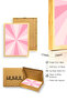 Natural Wood Framed Retro Abstract Painting - Pastel Pink Tones |   Huhu2766 - Single Table Natural Wood Frame - 3