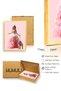 Natural Wood Framed Retro Painting - Pink Vintage Style |   Huhu2649 - Single Table Natural Wood Frame - 3
