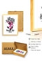 Natural Wood Framed Retro Pop Art Painting - Break the Rules Fun Design |   Huhu2813 - Single Table Natural Wood Frame - 3