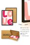 Black Wooden Framed Pop Art Love Written Painting - Retro Pink Tones |   Huhu2598 - Single Table Black Frame - 3