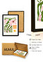Black Wood Framed Retro Boho Floral Art Print - Pastel Tones |   Huhu2565 - Single Table Black Frame - 3