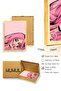 Natural Wood Framed Pop Art Portrait Painting - Pink Tones |   Huhu1819 - Single Table Natural Wood Frame - 3
