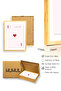 Natural Wood Framed Retro Heart Patterned Painting - Lucky Feeling |   Huhu2531 - Single Table Natural Wood Frame - 3