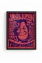 Black Wooden Framed Retro Pop Art Painting - Burgundy-Purple |   Huhu1860 - Single Table Black Frame - 2
