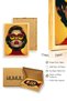 Natural Wood Framed Retro Portrait Painting - Red Pop Art |   Huhu1975 - Single Table Natural Wood Frame - 3