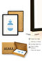 Minimalist Abstract Painting with Black Wooden Frame - Pastel Blues |   Huhu2582 - Single Table Black Frame - 3