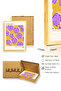 Natural Wooden Framed Retro Floral Painting - Lilac Flower Pattern |   Huhu2323 - Single Table Natural Wood Frame - 3