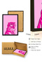Black Wooden Framed Retro Tiger Painting - Vibrant Pink Portrait |   Huhu2633 - Single Table Black Frame - 3