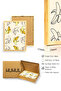 Natural Wood Framed Retro Banana Pattern Art Print - Vibrant Yellow Tones |   Huhu2655 - Single Table Natural Wood Frame - 3