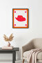 Black Wooden Framed Retro Painting - Leopard Pattern Animal Print |   Huhu2750 - Single Table Black Frame