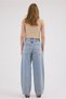 Women's Skater Jean Pants – High Waist, Wide Leg, Comfortable Fit, 100% Cotton, Blue Denim - 2