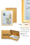 Natural Wood Framed Retro Painting - Summer Cocktail Illustration |   Huhu2205 - Single Table Natural Wood Frame - 3