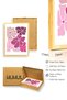 Natural Wood Framed Retro Floral Art Print - Pastel Pink Tones |   Huhu2298 - Single Table Natural Wood Frame - 3