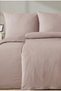 Washed Natural Cotton Duvet Cover Set |   Washed Cotton |   100% Cotton |   Single Bed (with Cream Sheets)