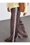 Leopard Detail Double Striped Y2K Style Trousers Tracksuit - 5