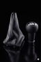 Peugeot 206 Compatible Gear Knob and Bellows Set 5 Forward Black Chrome Cover 1998-2012