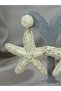 Starfish Earrings Zr Model – Blue Tone Wicker Look Summer Women's Earrings - 2