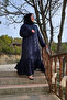 Women's Clothing Plus Size Three-Layered Chiffon Selin Abaya with Skirt Hem - 5