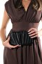 605 Black Satin Women's Evening Dress Bag - 2