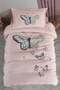 Clasy Single 4 Season Quilted Duvet Cover Set Daisy Love Salmon