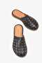 Caren Women's Genuine Leather Troklu Slippers - Black - 3