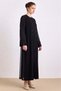 Stone and Tulle Detailed Abaya Set Black 9450-Tk - 4