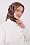 Abstract Floral Pattern Sparkling Crystal Scarf - 4