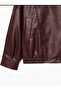 Viral Oversized Women's Leather Jacket High Collar Black Urban Style Women's Leather Jacket - 6